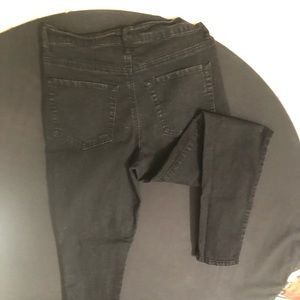 Jeans, hoodie/shirt, a black jacket